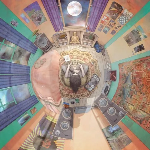 A psychedelic therapy room